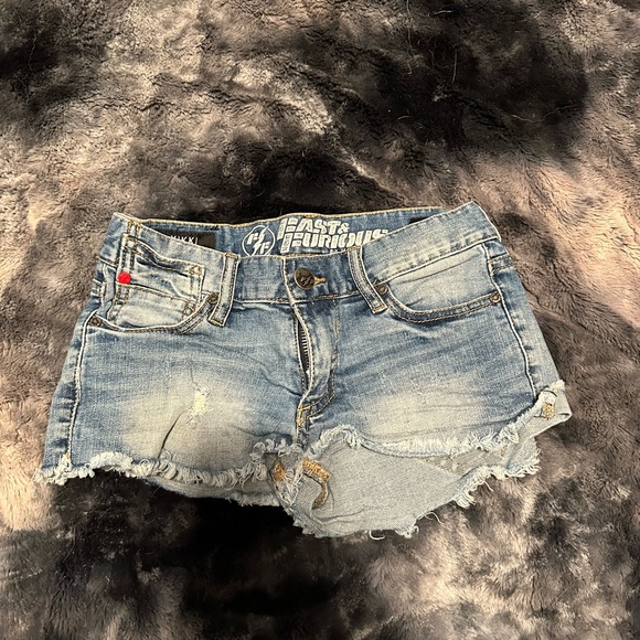 Women’s shorts size 23 Affliction Fast and Furious - Picture 1 of 2